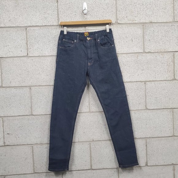 Womens Human Made Denim Joggers Size Small 27" Waist - Picture 1 of 6